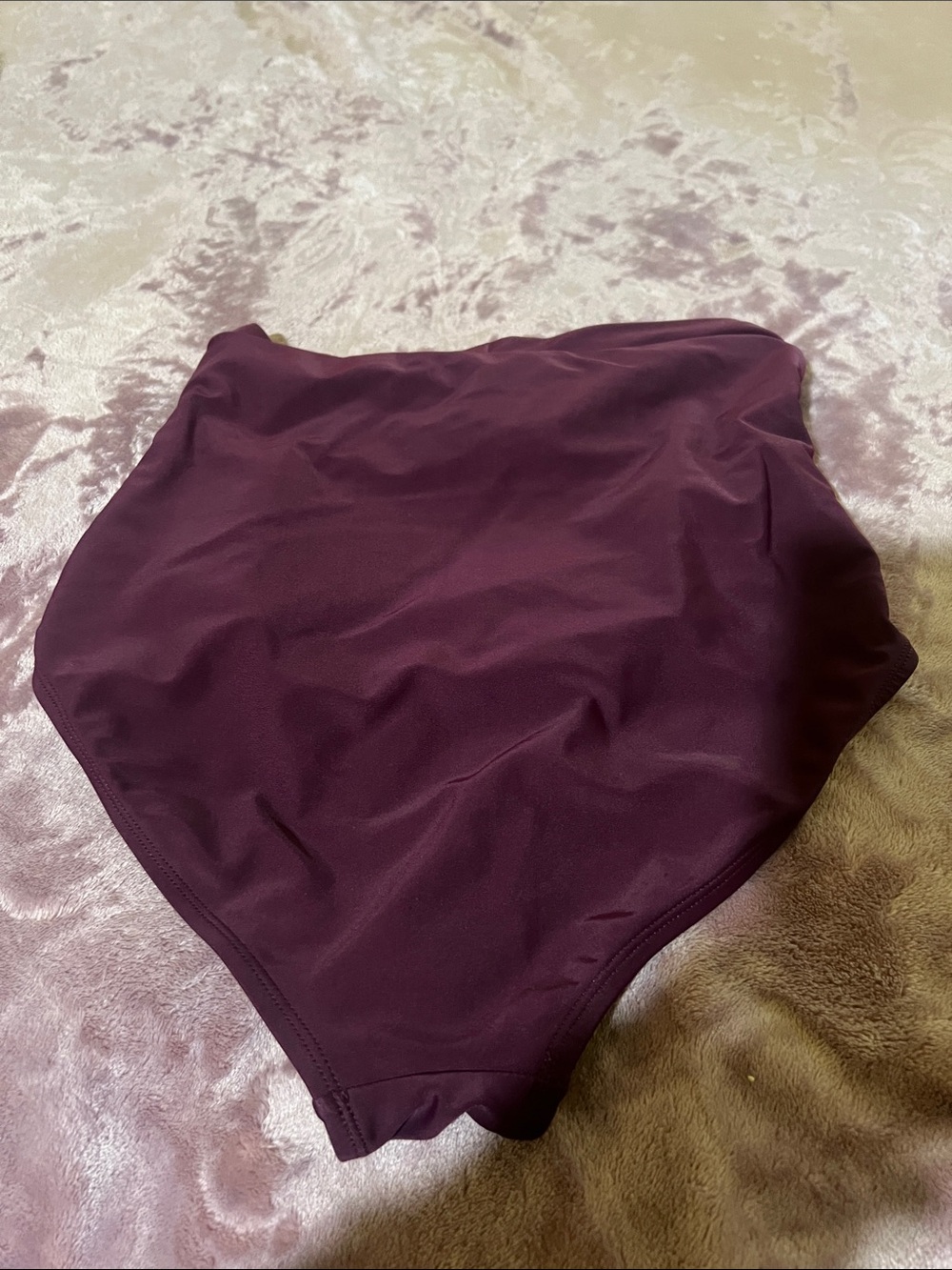 Shapermint Plum Ruched High-Waist Bikini Bottom - Picture 3 of 4